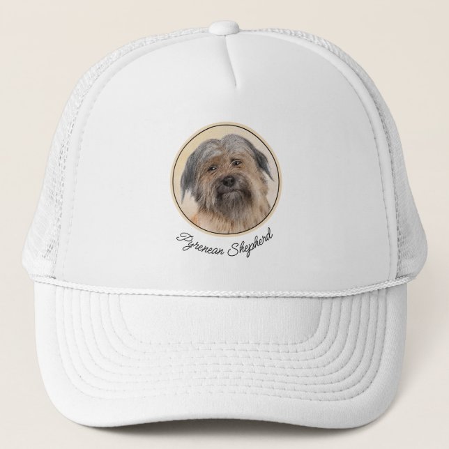 Pyrenémålarfärg - Cute Original Hund Art Keps (Framsida)
