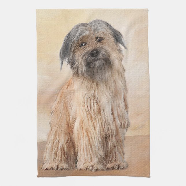 Pyrenémålarfärg - Cute Original Hund Art Kökshandduk (Vertikal)