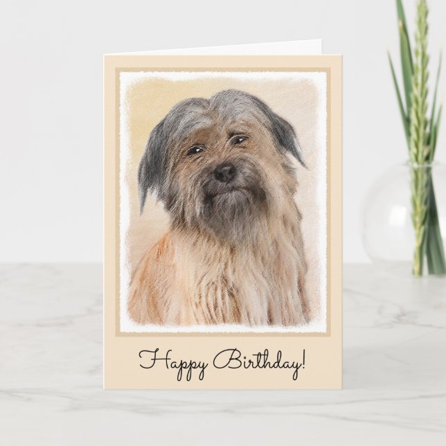 Pyrenémålarfärg - Cute Original Hund Art Kort (Framsida)