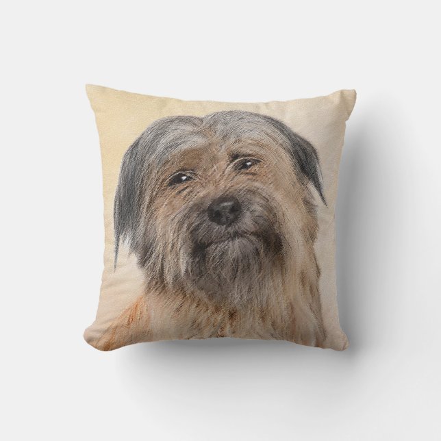 Pyrenémålarfärg - Cute Original Hund Art Kudde (Framsida)