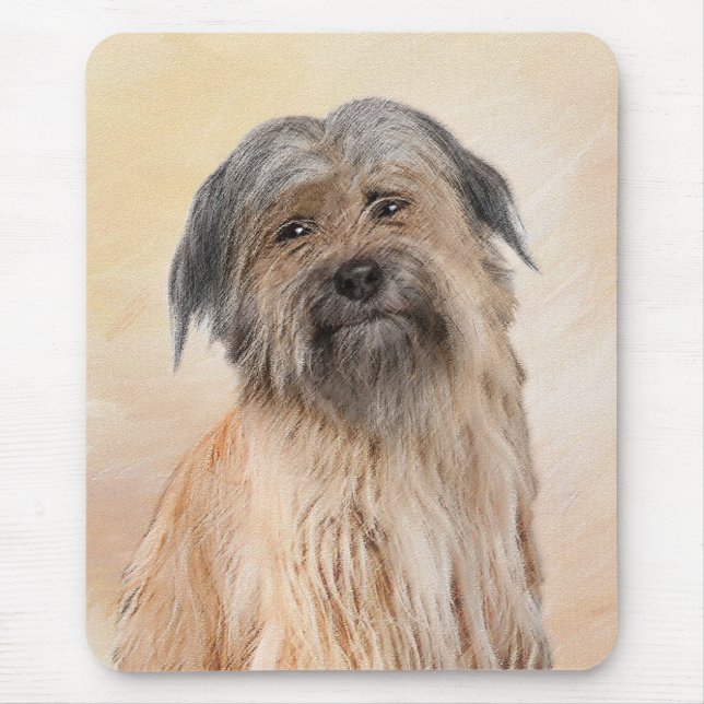 Pyrenémålarfärg - Cute Original Hund Art Musmatta (Framsidan)