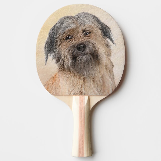 Pyrenémålarfärg - Cute Original Hund Art Pingisracket (Framsidan)