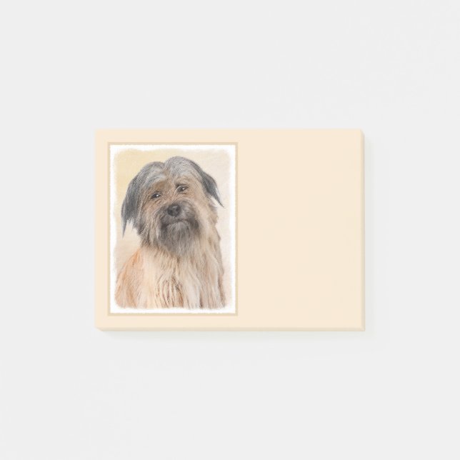 Pyrenémålarfärg - Cute Original Hund Art Post-it Block (Framsida)