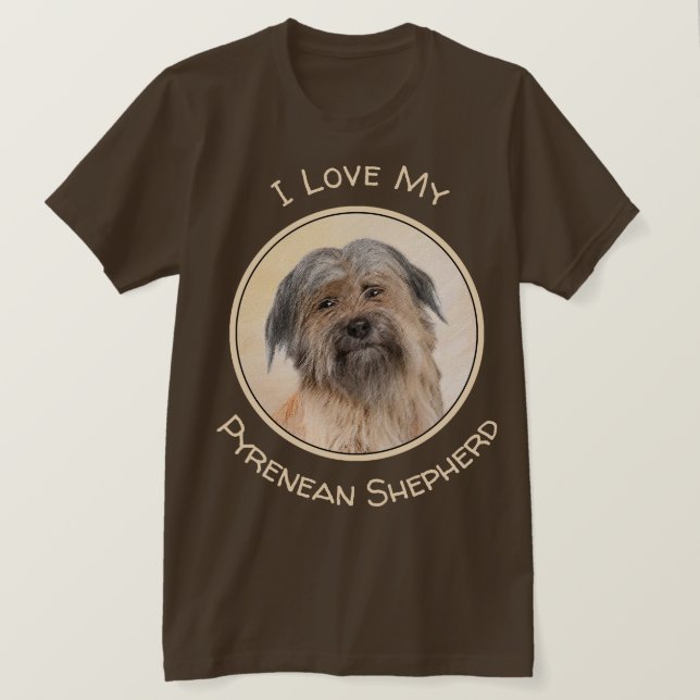 Pyrenémålarfärg - Cute Original Hund Art T Shirt (Design framsida)