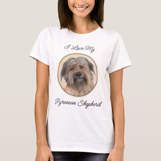Pyrenémålarfärg - Cute Original Hund Art T Shirt (Framsida)