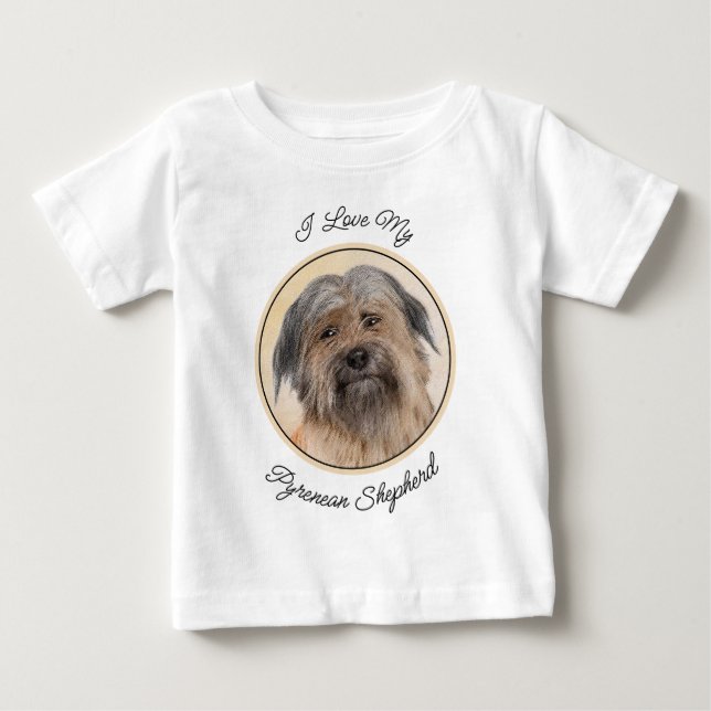 Pyrenémålarfärg - Cute Original Hund Art T Shirt (Framsida)