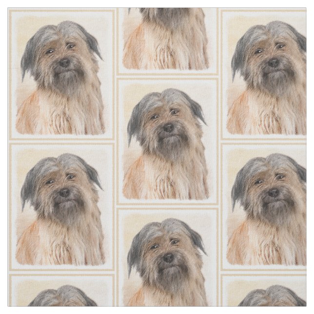 Pyrenémålarfärg - Cute Original Hund Art Tyg (Provkarta)
