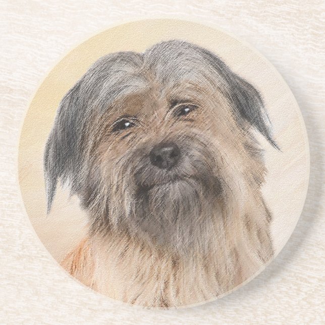 Pyrenémålarfärg - Cute Original Hund Art Underlägg (Framsidan)