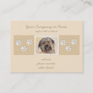 Pyrenémålarfärg - Cute Original Hund Art Visitkort