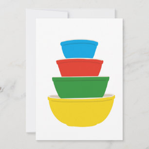 Pyrex Notecard med primär Färg Vintage Tack Kort