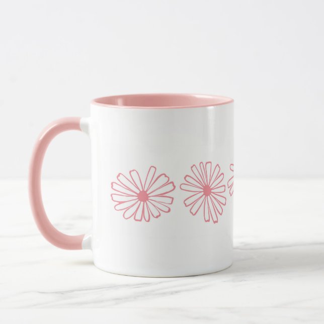 Pyrex Rosa Daisy Mugg (Vänster)