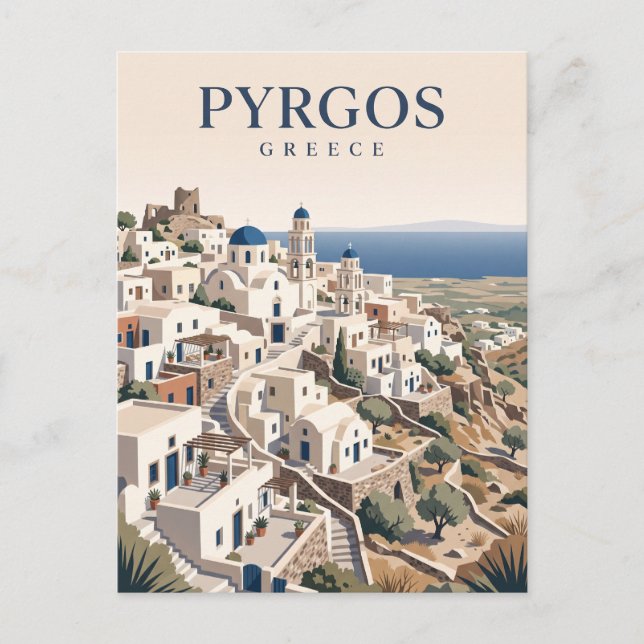 Pyrgos Grekland Vykort (Framsida)