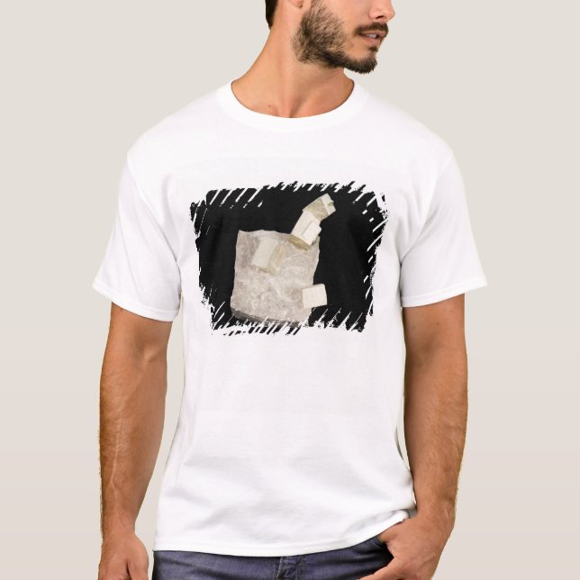 Pyritkristaller i skiffer t shirt (Framsida)