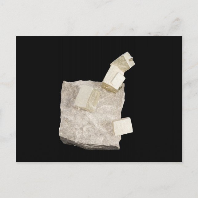 Pyritkristaller i skiffer vykort (Framsida)