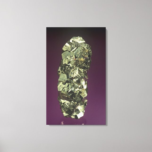 Pyritkristaller, Peru, Sydamerika Canvastryck (Framsida)