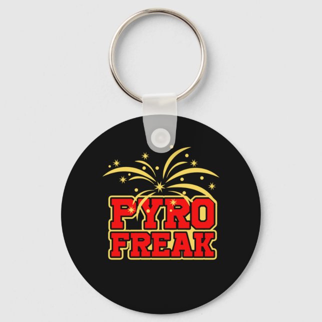 Pyro Freak Fireworks New Year Firande Roligt Gift Nyckelring (Framsida)