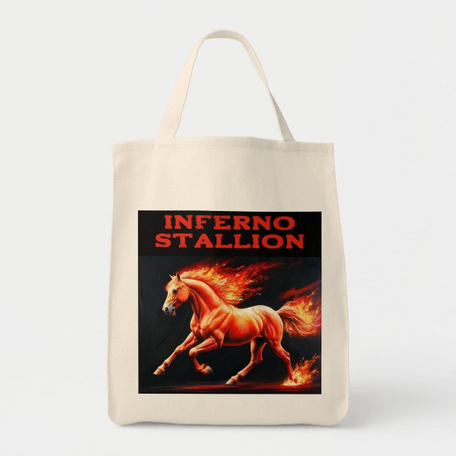 Pyro Horse: Orange Stallion med Flaming Mane Tygkasse (Framsidan)