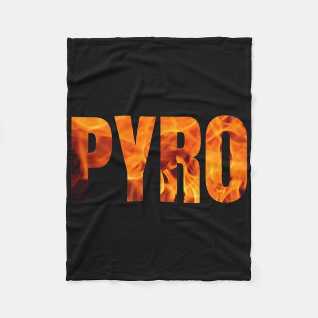 Pyro lägereld pyroman  fleecefilt (Framsidan)