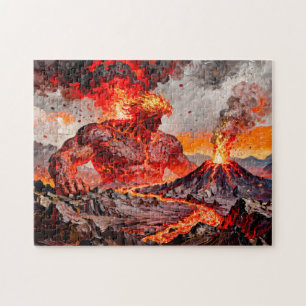 Pyrokles Titan av lava och vulkanisk eld från Grek Pussel