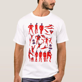 Pyroman modellerar lakan t-shirt
