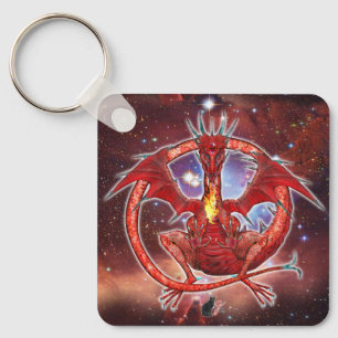 Pyrope Cosmic Dragon Keychain Nyckelring