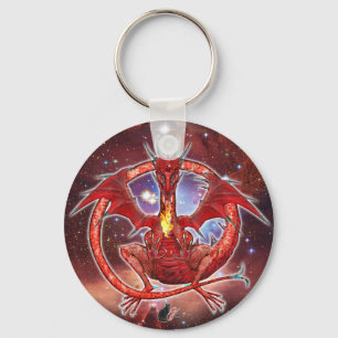 Pyrope Cosmic Dragon Keychain Nyckelring