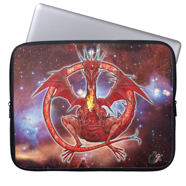 Pyrope Cosmic Dragon Laptop Fodral (Framsidan)