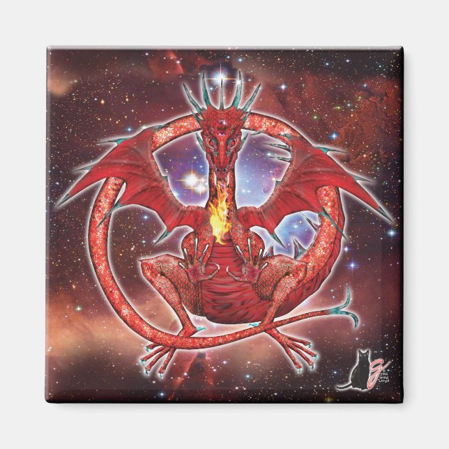 Pyrope Cosmic Dragon Magnet (Framsidan)