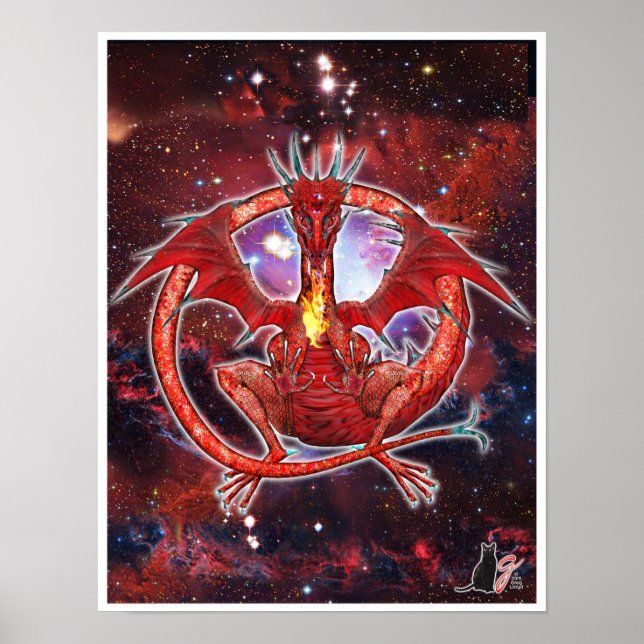 Pyrope Cosmic Dragon Poster (Framsidan)