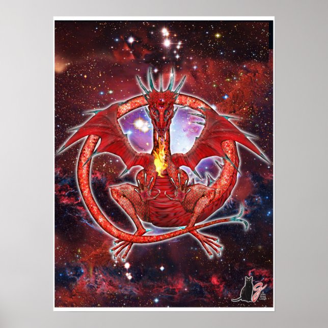 Pyrope Cosmic Dragon Poster (Framsidan)