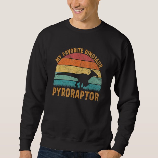 Pyroraptor Min Favorit Dinosaurie Dino Lång Ärmad Tröja (Framsida)