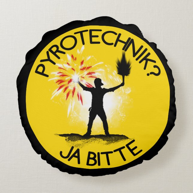 Pyrotechnik? Ja bitte! Rund Kudde (Baksidan)