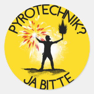 Pyrotechnik? Ja, bitte! Runt Klistermärke