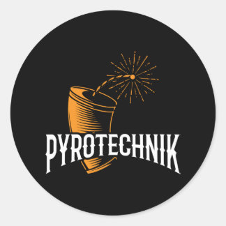 Pyroteknik Pyrotechnician Crew Pyro Show Runt Klistermärke