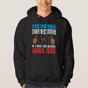 Pyroteknikdirektör Om jag springer roligt 4 juli f Hoodie
