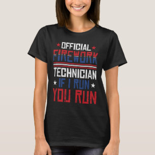 Pyrotekniker 4:e Juli Roligt Usa Pyro-tec T Shirt