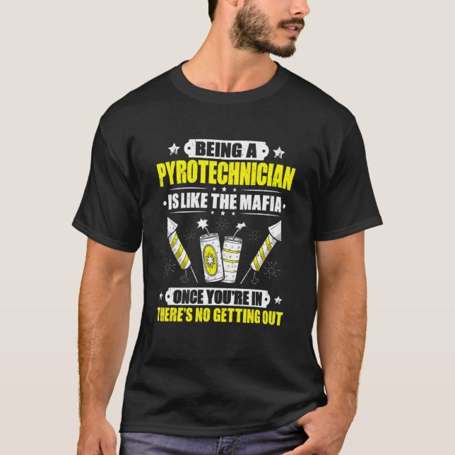 Pyrotekniska anordningar som maffian Fireworks Pyr T Shirt (Framsida)