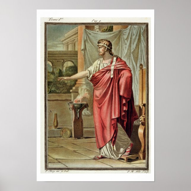 Pyrrhus, av Jean Racine "Andromache". Poster (Framsidan)