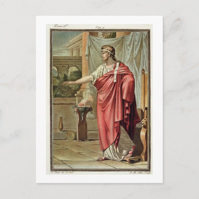 Pyrrhus, av Jean Racine "Andromache". Vykort (Framsida)