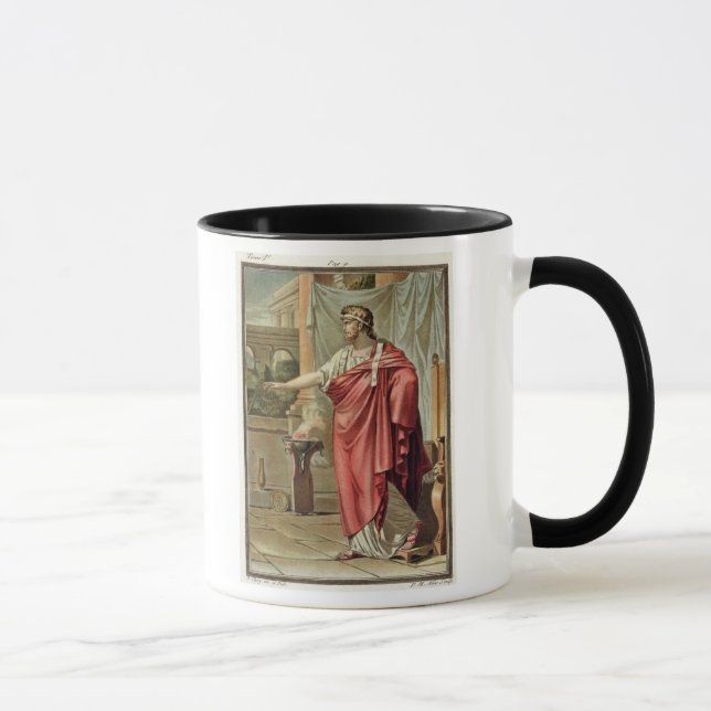 Pyrrhus dräkt för "Andromache" vid Jean Racine, Mugg (Höger)