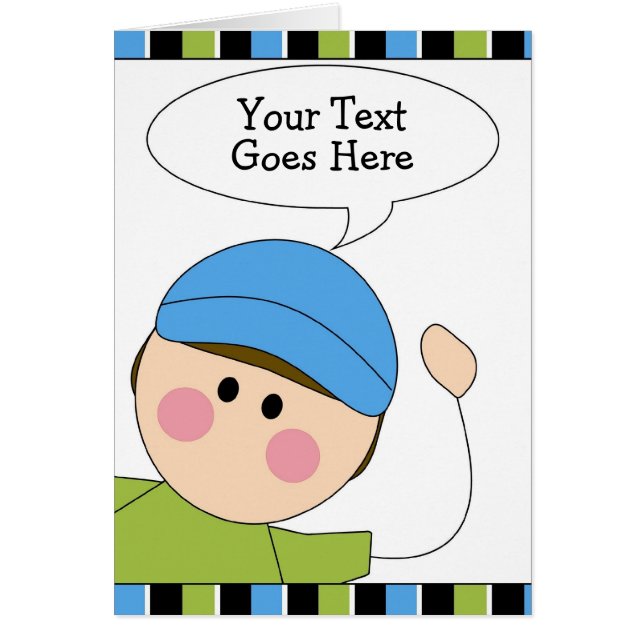 pys hälsningskort (Framsidan)