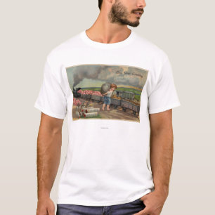Pys som dumpar pengar i tåg t-shirt