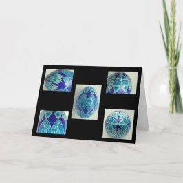 Pysanka Egg Greeting Card - Tom insida Helgkort