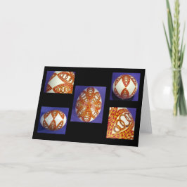 Pysanka Greeting Card - Tom insida Helgkort