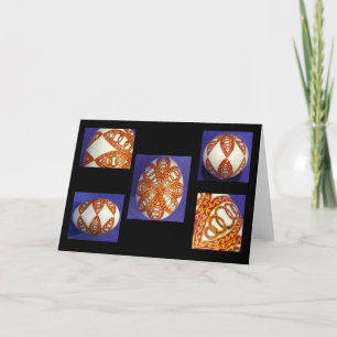 Pysanka Greeting Card - Tom insida Helgkort