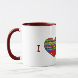 Pysanka hjärtakonst - jag älskar dig babaen mugg