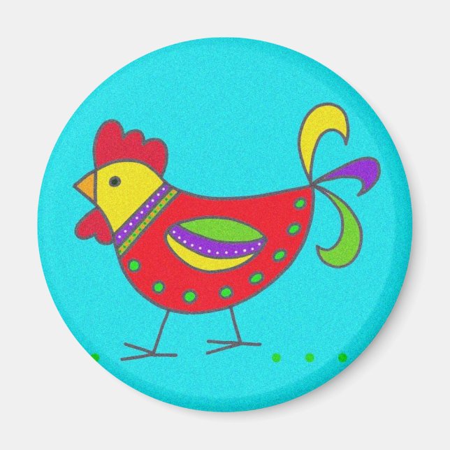 Pysanka Symbol: Hen Magnet (Framsidan)