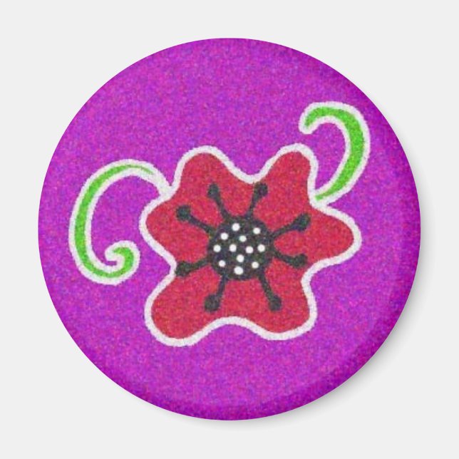 Pysanka Symbol: Poppy Magnet (Framsidan)