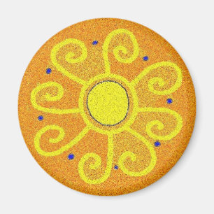 Pysanka symbol: Sol Magnet