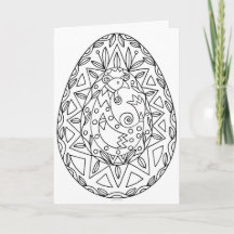 Pysanki-kort att färglägga 5